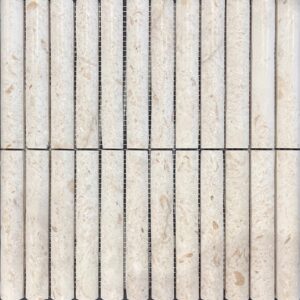 Limestone Honed Marble Flute Mosaic