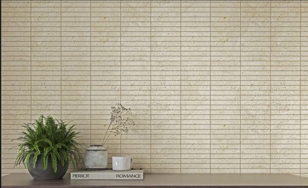 Ivory in/Out Travertine Look Porcelian Mosaic