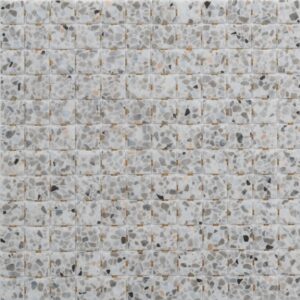 Gravel Light Grey Background 25 Terrazzo Glass Mosaic Dm