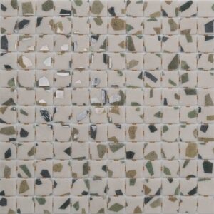 Greenert Cream Background 25 Terrazzo Glass Mosaic Dm