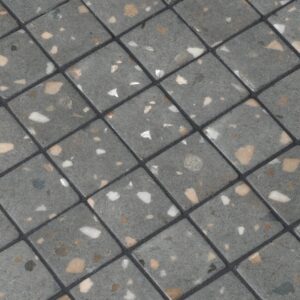 Grey 50 Terrazzo Safe Glass Mosaic Dm