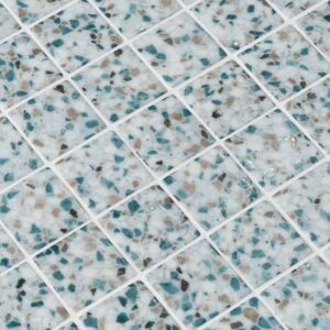 Ice White Background 50 Terrazzo Safe Glass Mosaic Dm
