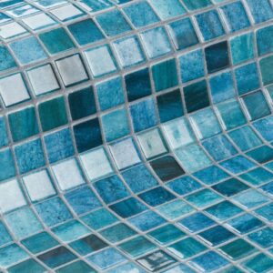 Kyanite Blue Green Mix Glass Mosaic Dm