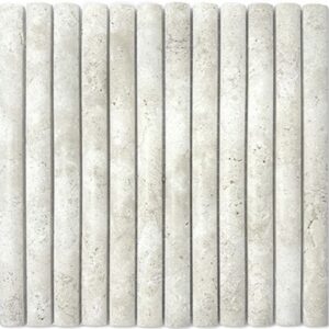 Travertine Classico Half Round Flute Honed Marble Mosaic