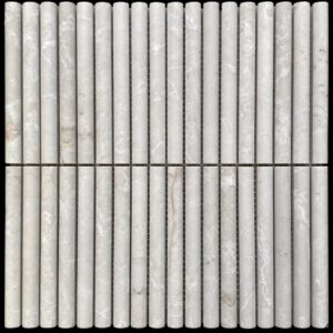 Botticino Honed Marble Mini Flute Mosaic