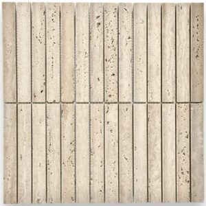 Calacatta Gold Mini Concave Kit Kat Honed Marble Mosaic