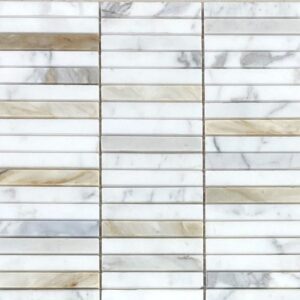 Calcacatta Gold Honed Marble Finger Mosaic