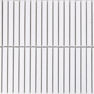 White Vintage Gloss Crackle Long Finger Mosaic