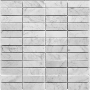 Bianco Carrara Stackbond Honed Marble Mosaic