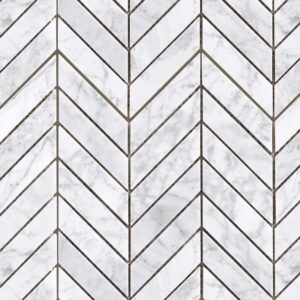 Bianco Carrara Chevron Honed Marble Mosaic
