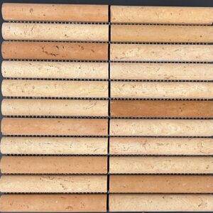 Terracotta Honed Flute Mosaic
