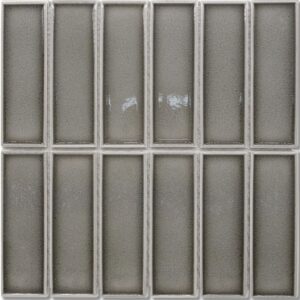 Dark Grey Gloss 3d Brick Look Mosaic
