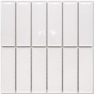 White Gloss 3d Brick Look Mosaic