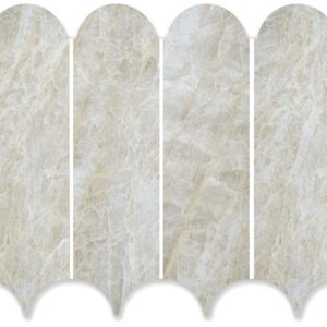 Taj Mahal Feather Honed Marble Look Mosaic