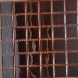 Dark Brown Gloss Square Mosaic