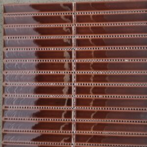 Dark Brown Gloss Concave Finger Mosaic