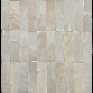 Off White Gloss Handmade Moroccan Bejmat Kitkat Style Mosaic