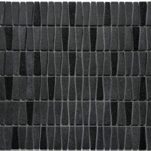 Black Recycled Glass Shading Wedge Mosaic