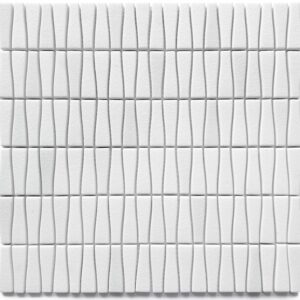 White Recycled Glass Shading Wedge Mosaic