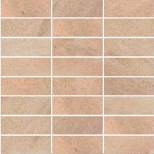 Rosa Honed Marble Stack Bond Mosaic