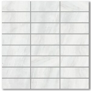 Rosa Honed Marble Stack Bond Mosaic