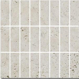 Travertine Classico Honed Marble Stack Bond Mosaic