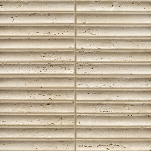 Ivory Travertine Concave Marble Mosaic