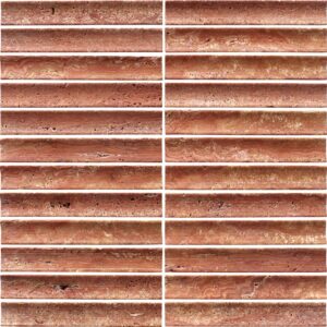 Red Travertine Concave Marble Mosaic