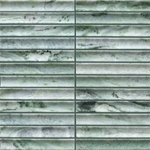 Emerald Green Cloud Concave Marble Mosaic