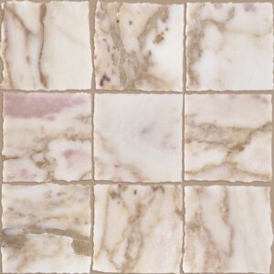 Calacatta Gold Tumbled Marble Mosaic