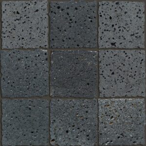 Black Travertine Tumbled Marble Mosaic
