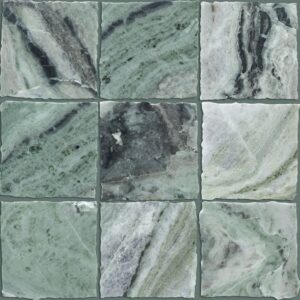 Emerald Green Cloud Tumbled Marble Mosaic