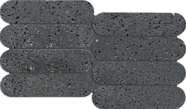 Black Travertine Honed Marble Mosaic