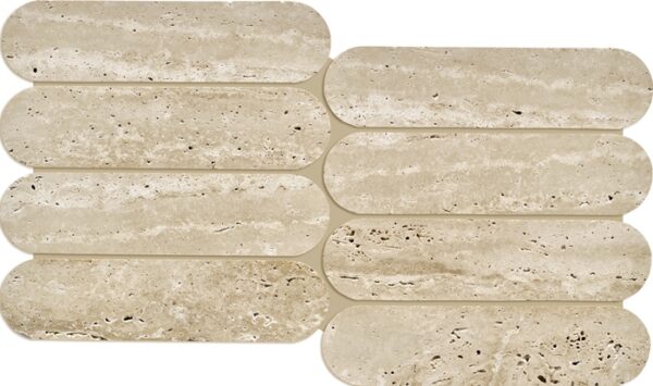 Ivory Travertine Honed Marble Mosaic