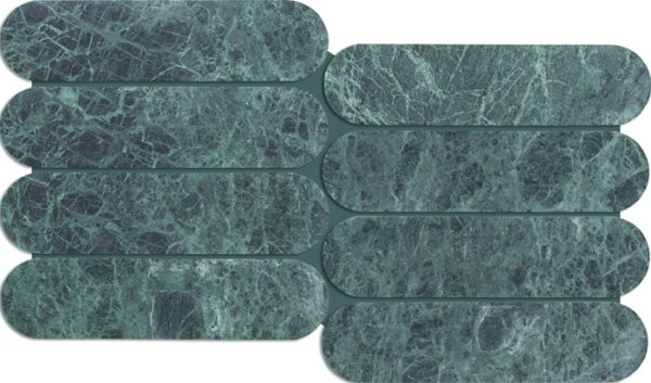 Verde Green Alpi Honed Marble Mosaic