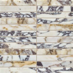 Calacatta Volia Honed Finger Marble Mosaic
