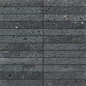 Black Travertine Honed Finger Marble Mosaic