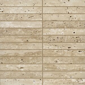 Ivory Travertine Honed Finger Marble Mosaic