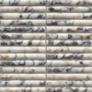 Calacatta Viola Honed Flute Marble Mosaic