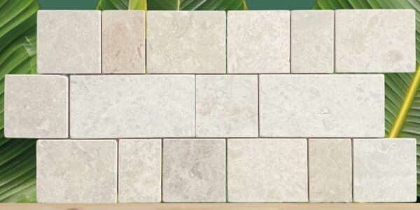 Marfil Mix Sizes Marble Mosaic