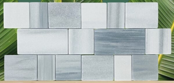 Grey Mix Sizes Marble Mosaic