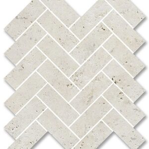 Travertine Honed Marble Herringbone Mosaic