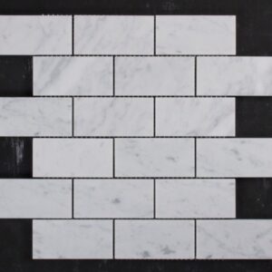Carrara Honed Subway Honed Marble Mosaic