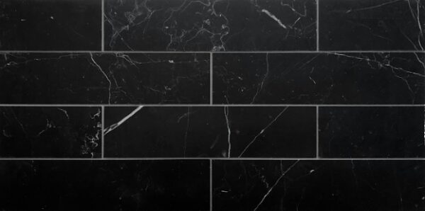 Nero Marquina Subway Honed Marble Subway