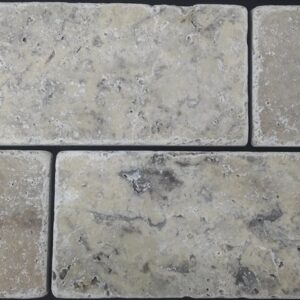 Silver-dark Honed Tumbled Marble Tile