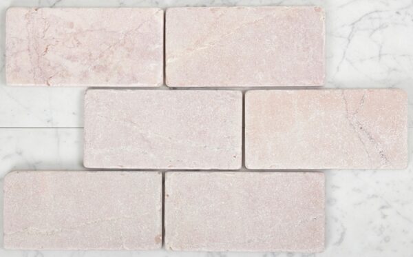 Pink Tumbled Subway Marble