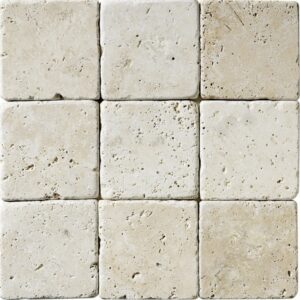 Light Bone Matt Unfilled Tumbled Travertine