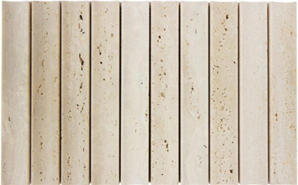 Navona Honed Marble Concave Kitkat Mosaic