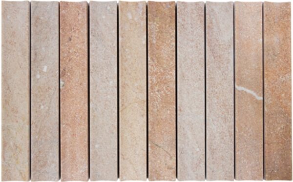 Terra Honed Marble Concave Kitkat Mosaic