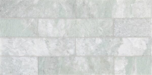 Verdi Cristallo Honed Marble Subway